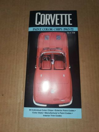 1963 - 1972 Corvette Paint Color Chips By Ctr 1964 1965 1966 1967 1968 1968 1969