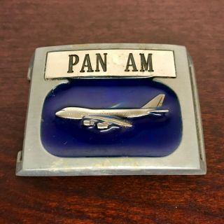 1977 Pan American Airways Boeing 747 Belt Buckle For Pan Am Airlines By E.  Hull