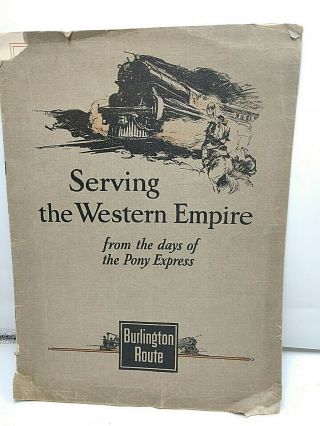 1927 Burlington Route Newspaper Advertising Promotional Booklet