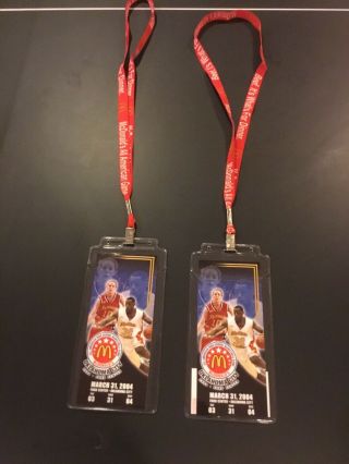1 Mcdonalds All American Game 2004 Ticket Holder With Lebron James On The Ticket