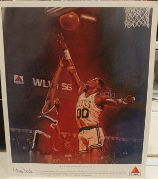 No.  00 Robert Parish 1988 1989 Boston Celtics Basketball Citgo Poster 10.  5x12.  5
