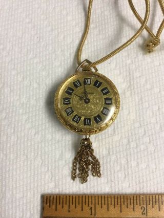 Magnificent Vintage Lucerne Swiss Made Small Pocket Watch Womens Pendant Type