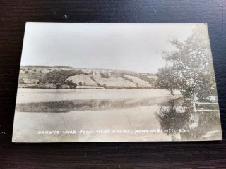 Vintage View Of Honeoye Lake From West Shore,  Honeoye,  Ny,  Rppc Photo Postcard