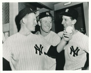 Mickey Mantle,  Whitey Ford,  Billy Martin 8x10 Photo York Yankees