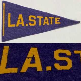 Vintage Lsu Louisiana State Tigers University Mini Pennant 2.  25x4.  2 Football Sec