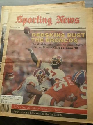 February 8 1988 Doug Williams Washington Redskins Mvp Football The Sporting News