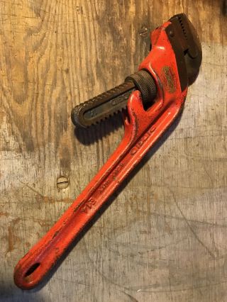 Vtg Ridgid Offset Pipe Wrench E14 14 " The Ridge Tool Co.  Elyria,  Ohio Usa