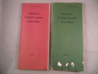 Vintage1959 And 1960 American Football Coaches Association Guidebooks