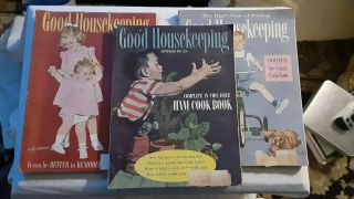3 Vintage Copies Of Good Housekeeping From 1953 Aug,  Sept,  Oct.