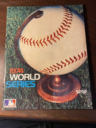 1974 World Series Program Los Angeles Dodgers Vs Oakland Athletics