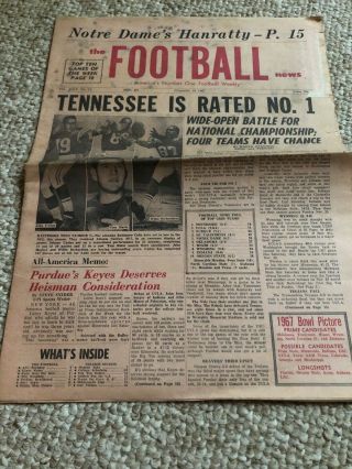 November 18 1967 The Football News Weekly Tennessee 1