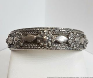 Silver Vintage Antique Indian Hindu Tibetan Buddhist Persian Bangle Bracelet