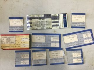 10 Vintage Chicago Blackhawks Ticket Stubs