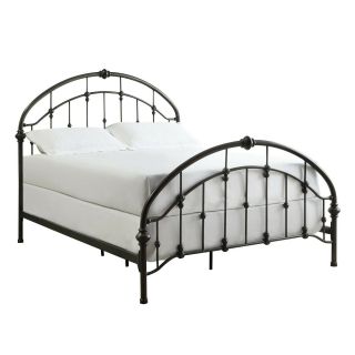 Queen Sized Metal Bed Frame - Antique Wrought Iron Look