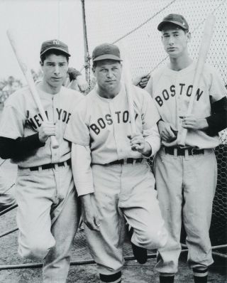 Ted Williams,  Jimmie Foxx Red Sox And Joe Dimaggio Yankees 8x10 Photo