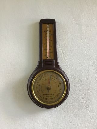 Vintage Bakelite Barometer Thermometer Wall Mounted Weather Station By Airguide