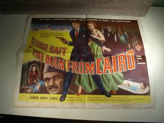 Vintage 1953 George Raft The Man From Cairo Movie Poster 53/648