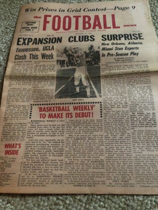 September 16 1967 The Football News Weekly Expansion Clubs Surprise
