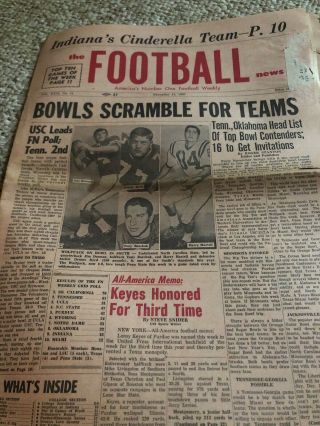 November 11 1967 The Football News Weekly Bowls Scramble For Teams