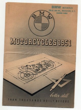1951 Bmw Motorcycle Brochure