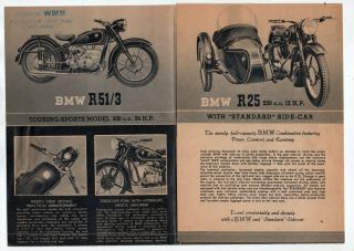 1951 BMW Motorcycle Brochure 2