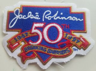 1997 Jackie Robinson Breaking Barriers 50th Anniversary Mlb Patch