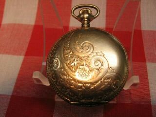 Antique Ladies Edgemere Pocket Watch Gold Filled Hunter Case