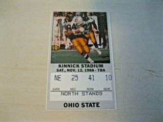Iowa Hawkeyes Vs Ohio State Ticket Stub Kinnick Stadium Nov.  12,  1988