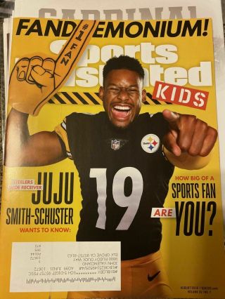 August 2019 Juju Smith - Schuster Steelers Sports Illustrated For Kids W/cards