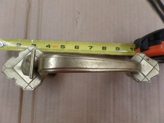 Antique Brass Art Deco Thumb Latch Door Handle,  Lock Plate,  Knob,  Back Plate 2