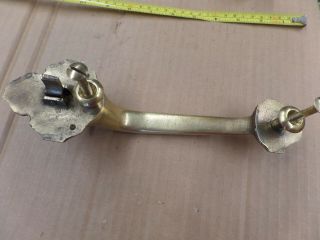 Antique Brass Art Deco Thumb Latch Door Handle,  Lock Plate,  Knob,  Back Plate 3