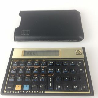 Hewlett Packard Hp 12c Financial Calculator With Case Sleeve Vintage Handheld