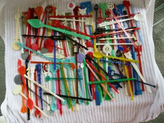108 Different Vintage Swizzle Sticks,  Hotel,  Bars,  Airlines,  Alcohol,  Many More