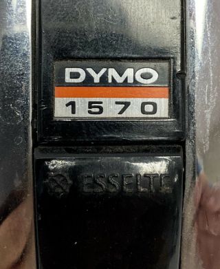 Vintage Dymo 1570 Label Maker Chrome & Black 2
