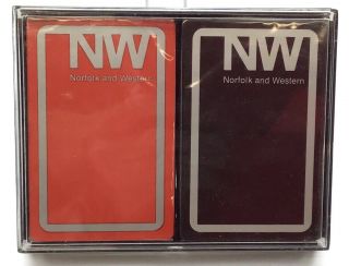 1982 Double Deck Of Norfolk And Western “logo” Railroad Playing Cards