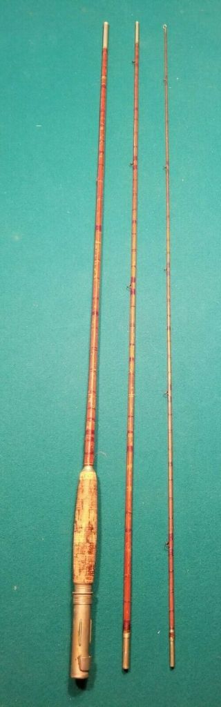 Vintage 3 Piece African Steel Cane Bamboo Fly Rod 9 