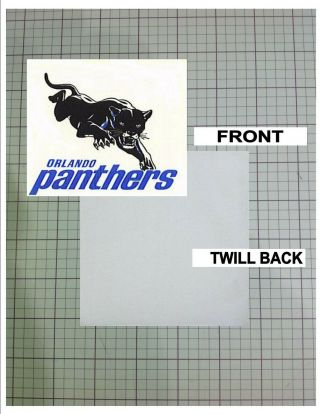 Football Iron On Transfer Twill Glue Back Patch: Orlando Panthers