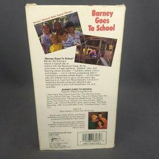 Barney Goes To School 1990 VHS Michael Luci Tina Derek Cover Vintage 3