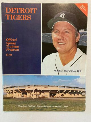 Detroit Tigers 1980 Official Spring Training Program - Us Mailing