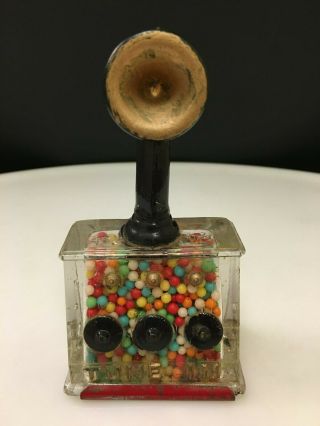 Antique C.  1920s Tune In Radio Glass Candy Container