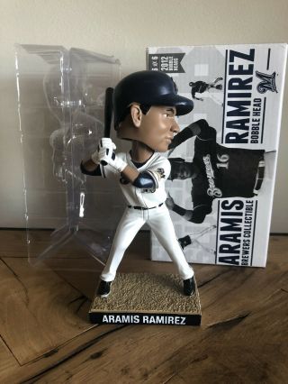 Aramis Ramirez Milwaukee Brewers Sga Bobblehead Doll Miller Park Baseball Cubs