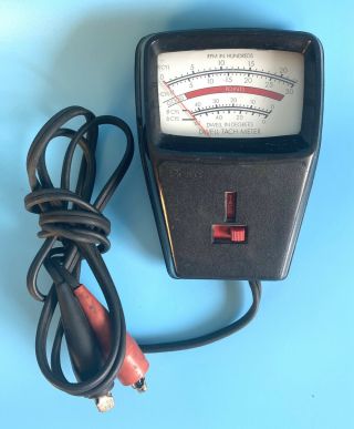 Vintage Sears Model 244 2198 Dwell Angle Tach Meter Vehicle Diagnostic