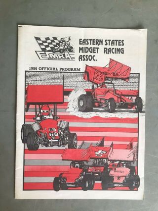 1986 Eastern States Midget Racing Program Dirt Track Racing Esmra