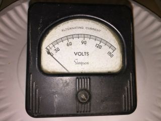 Vintage Simpson Panel Meter Volts Ac 0 - 150 Volts