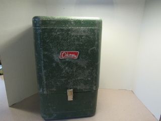 Vintage Coleman Lantern Green Metal Clamshell Carrying Case Only; Empty