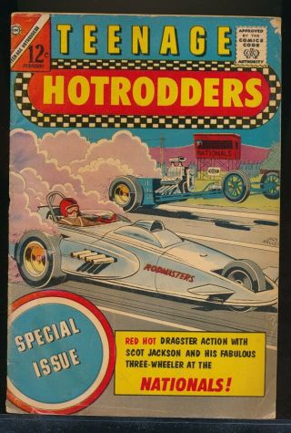 Teenage Hotrodders No.  6 Charlton 1964 Charlton Comic Book 4.  0 Vg