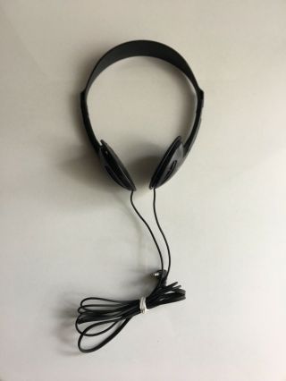 Vintage Sony Walkman Adjustable Head Phones Black No Pads Mdr - 026