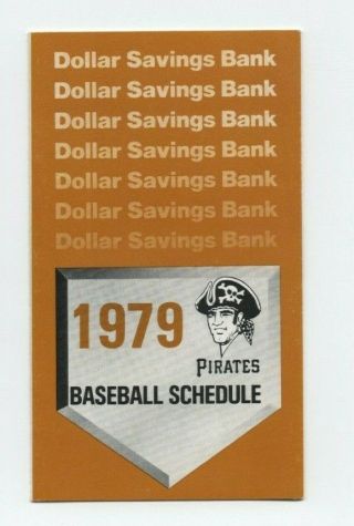1979 Pittsburgh Pirates Pocket Schedule (sked)