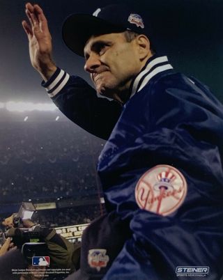 Joe Torre Ny Yankees World Series Carry Off 8x10 Photo Licensed Mlb & Steiner