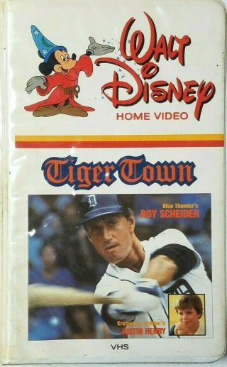 Walt Disney Tiger Town Roy Scheider 1983 Baseball Home Video Vhs Vintage Movie